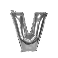 GENERICO - Globo Metalizado Letra "V" Plateado 30 Pulgadas