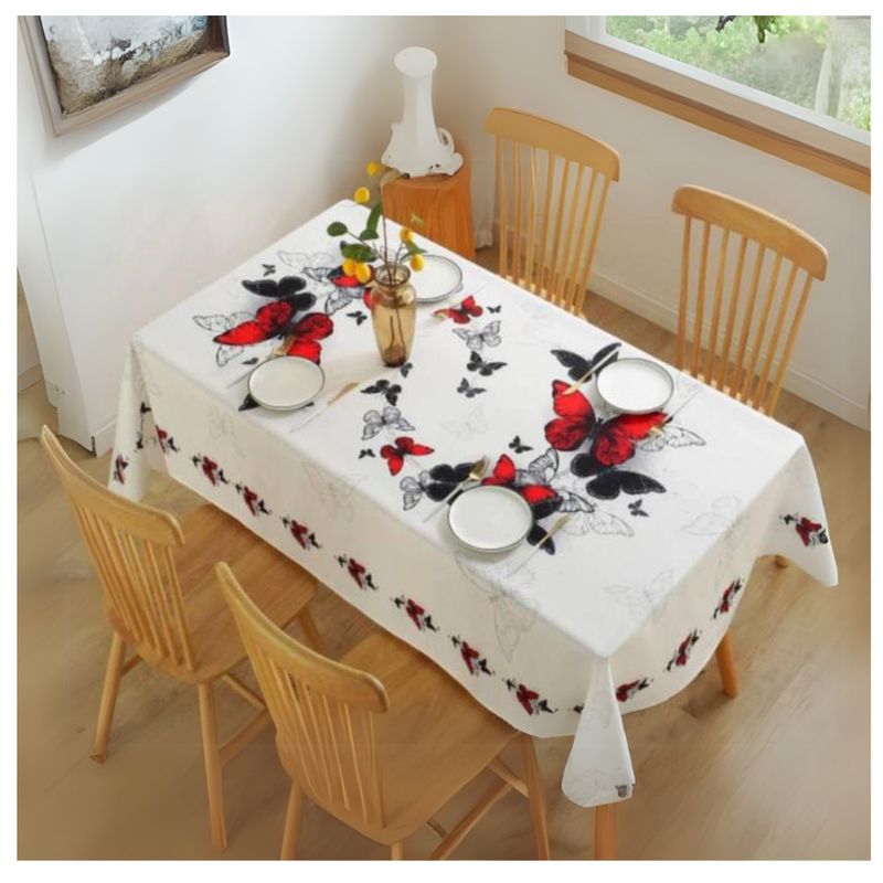 GENERICO - Mantel Rectangular Antimanchas  Moderno Nórdico 220x140cm