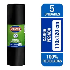 VIRUTEX - Bolsa Para Basura 110x120cm, 100% Recicladas 5 Un