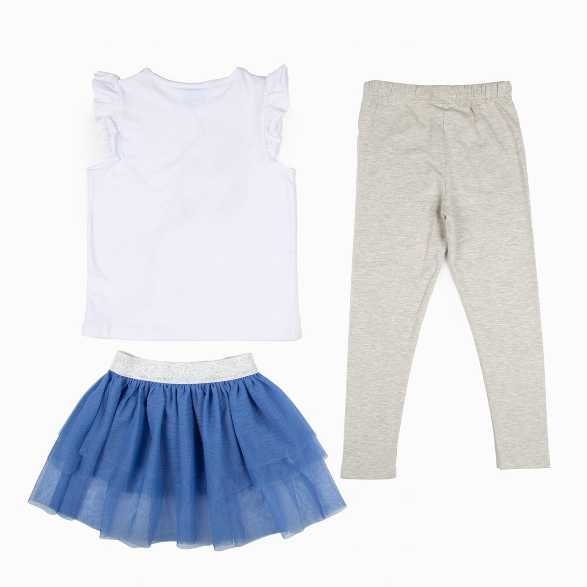 DISNEY - Conjunto Niña Elsa Tull Blanco Disney