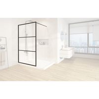 MAMPARA FIJA SERIGRAFIADA MATTE BLACK 1000X1900 6mm EAS