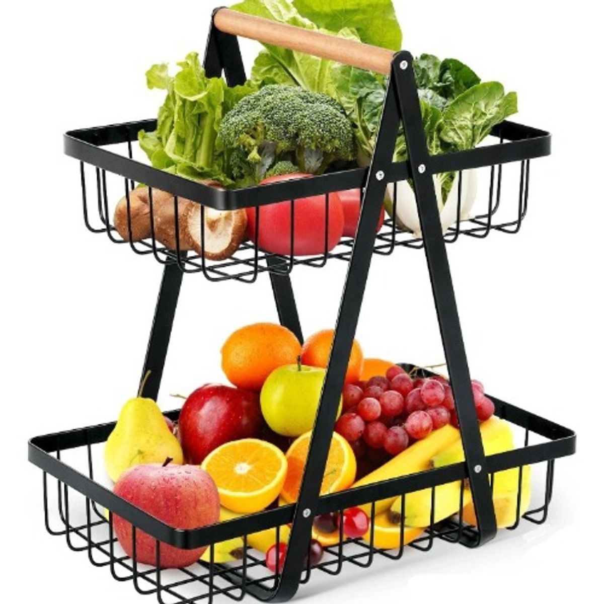 U BUY - Rack Organizador Cesta Desmontable Multiuso Hogar 2 Niveles