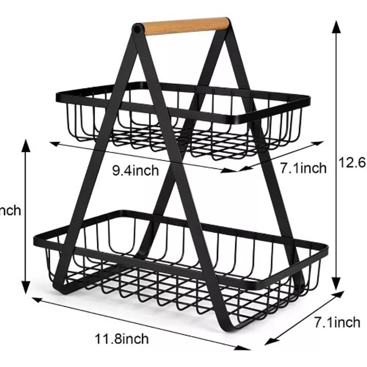 U BUY - Rack Organizador Cesta Desmontable Multiuso Hogar 2 Niveles