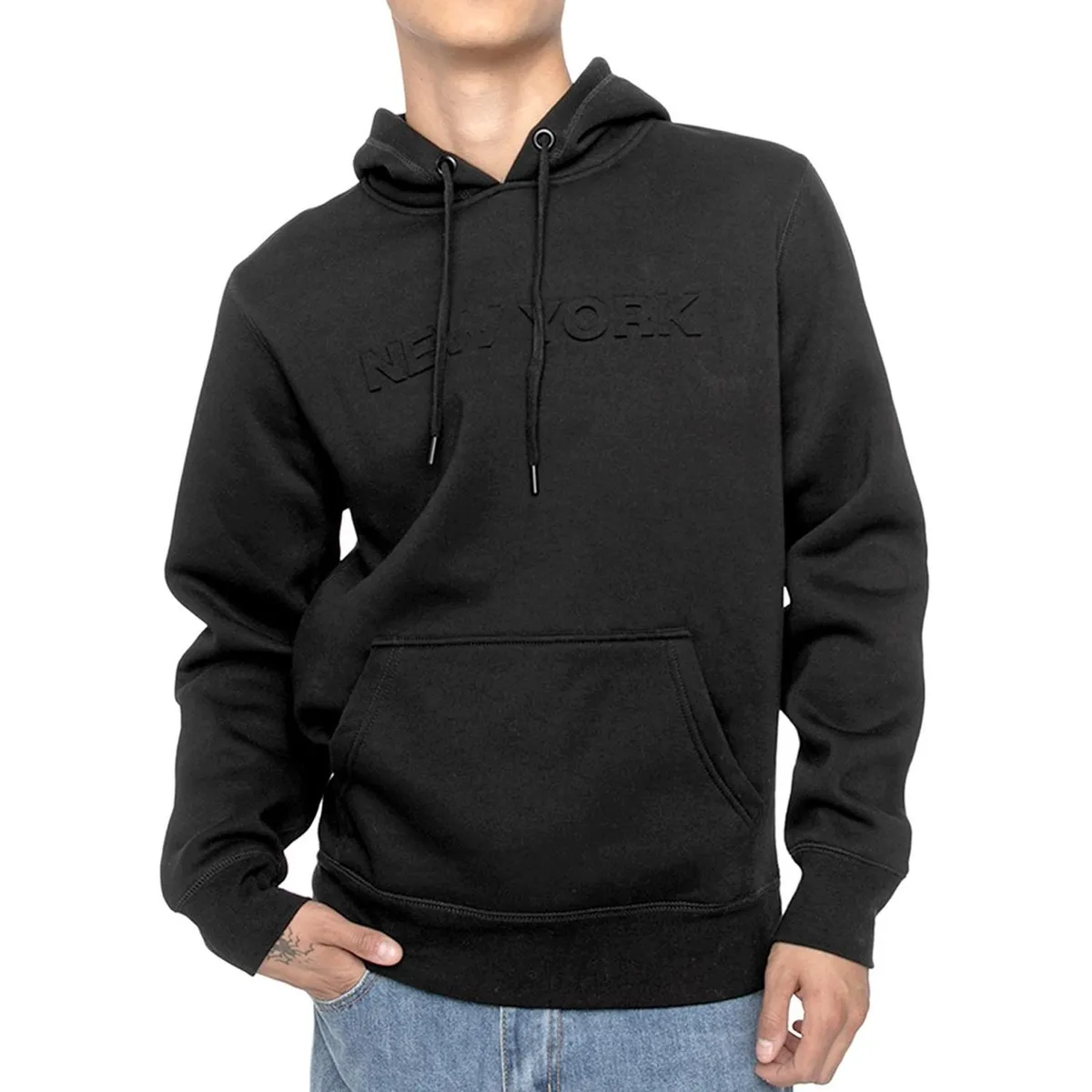 STANDARD - Poleron Hombre Canguro Algodon Standard Butter con Capucha