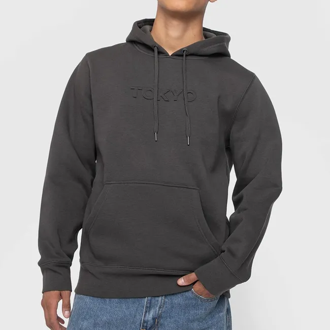 STANDARD - Poleron Hombre Standard Butter Algodón Canguro Oversize - Gris