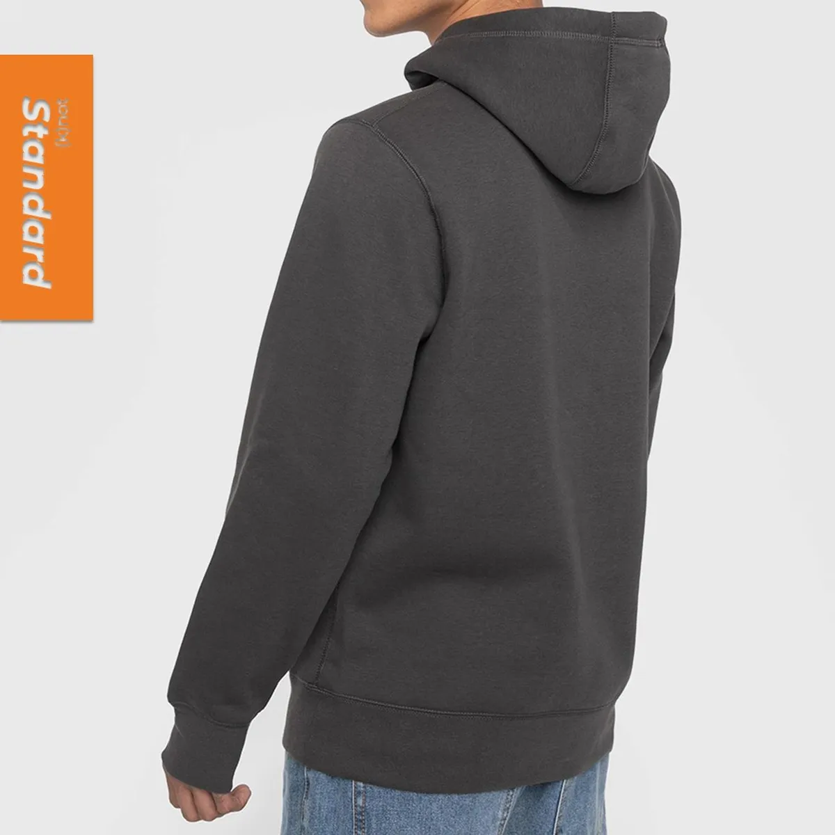 STANDARD - Poleron Hombre Standard Butter Algodón Canguro Oversize - Gris