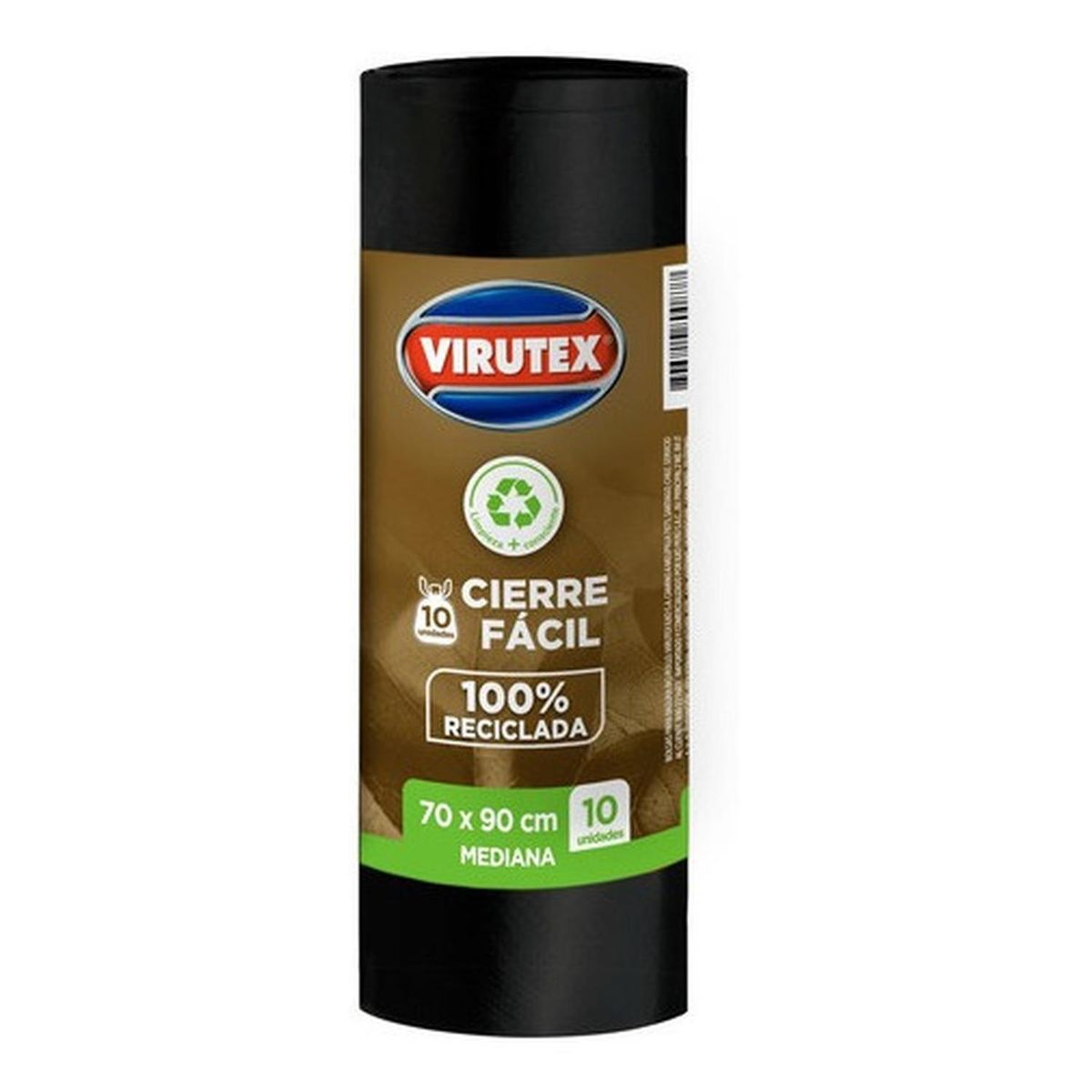VIRUTEX - Bolsa Basura Rollo Cierre Facil 70x90 10u Vtx