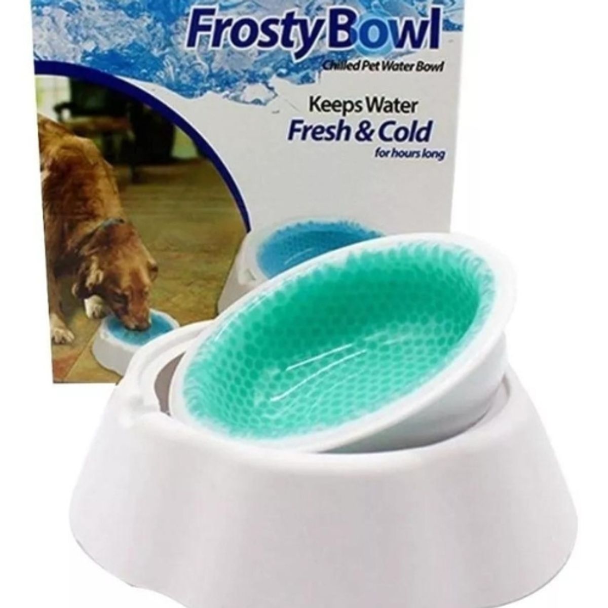GENERICO - PLATO BEBEDERO QUE CONSERVA EL AGUA HELADA POR HORAS FROSTY BOWL