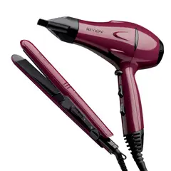 REVLON - Combo Secador Y Alisador De Viaje Color Rojo I289RVDR5230