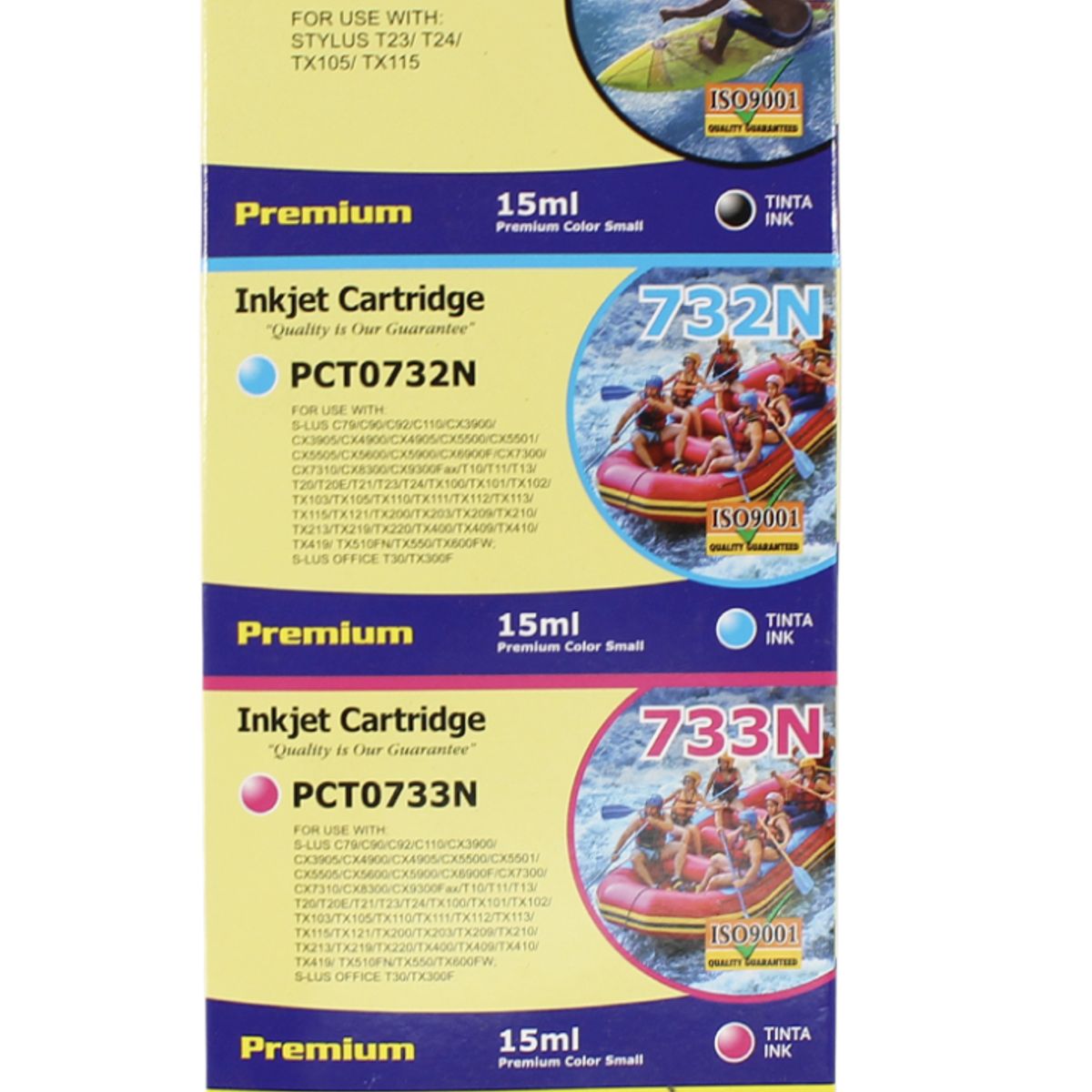 GENERICO - Pack 4 Cartuchos Tintas Alternativos 117 73N para epson T23 Tx105 115