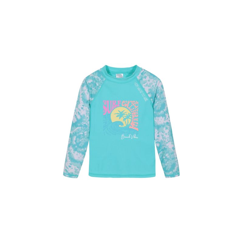 H2O - Polera de baño niña M/L filtro UV California H2O - Verde
