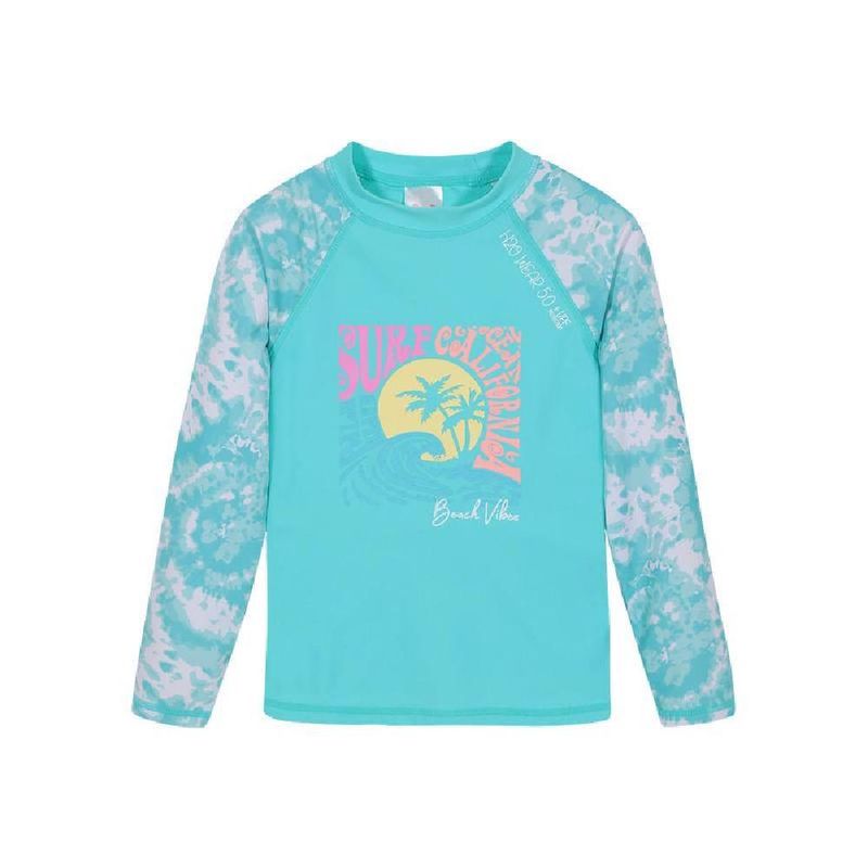 H2O - Polera de baño niña M/L filtro UV California H2O - Verde