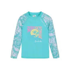 H2O - Polera de baño niña M/L filtro UV California - Verde