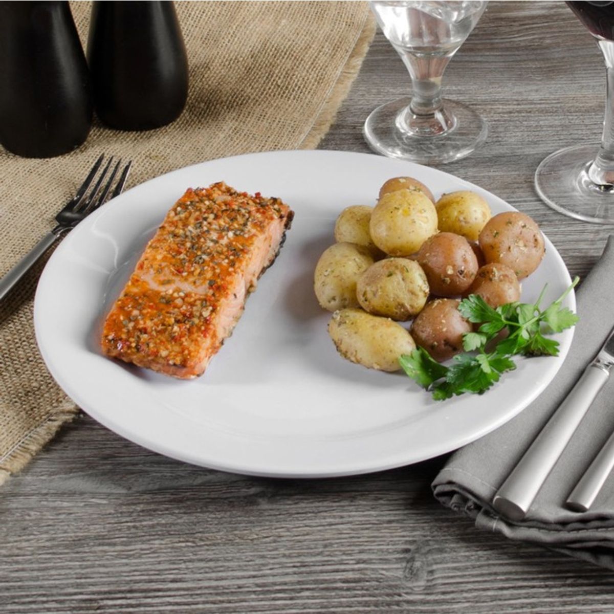 IMAHE - Set De 6 PLATO DE POLICARBONATO BLANCO 15 CMS IMAHE