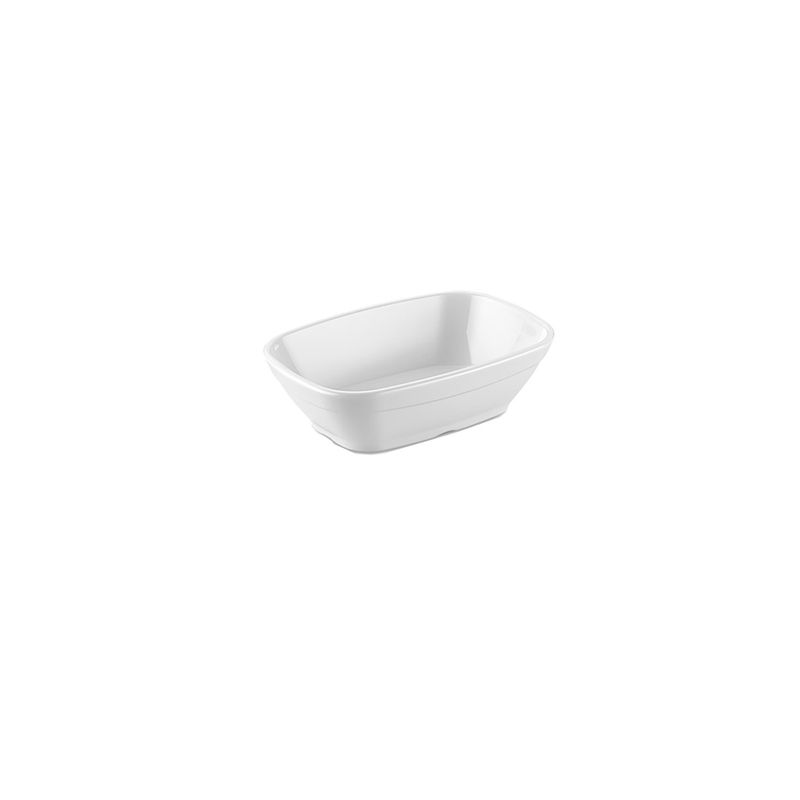 IMAHE - Set De 4 PLATO RECTANGULAR PC BLANCO IMAHE