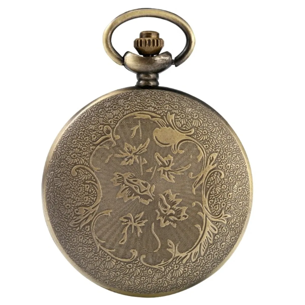 GENERICO - RELOJ DE BOLSILLO MARIPOSA CON TAPA CALADA VINTAGE