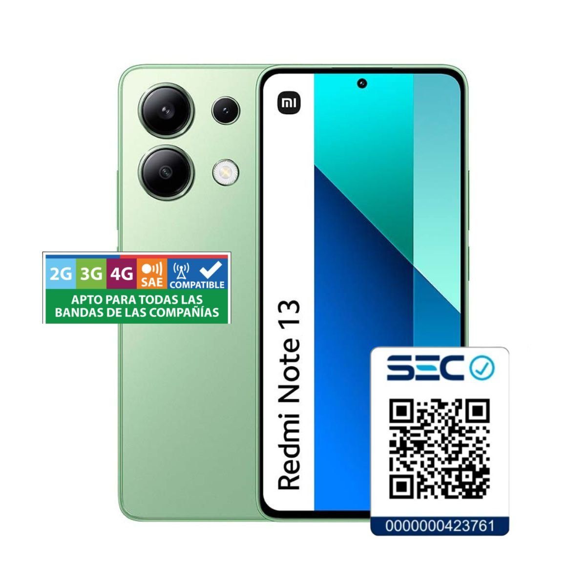XIAOMI - Xiaomi Redmi Note 13 4G 8GB+256GB Verde Menta