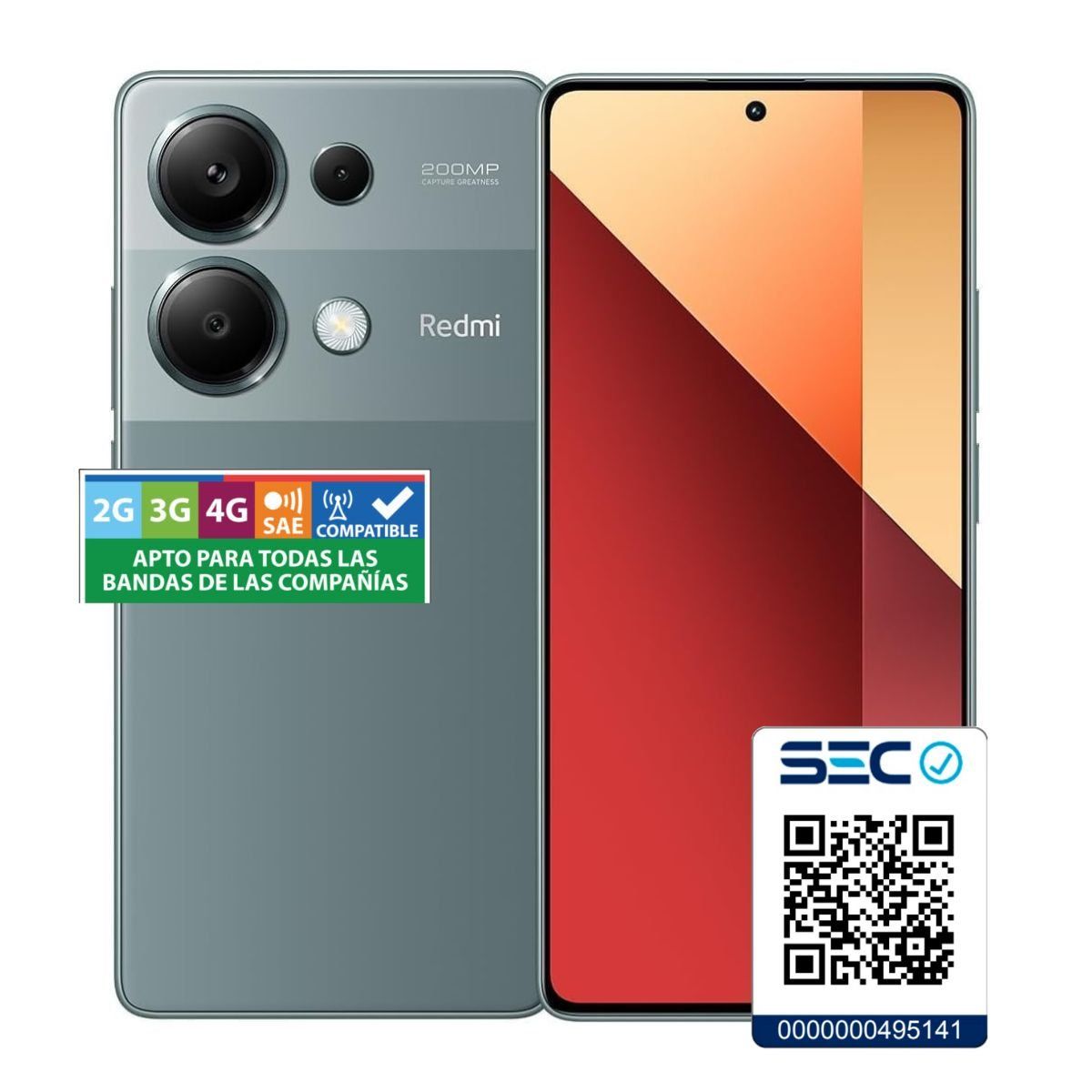 XIAOMI - Xiaomi Redmi Note 13 Pro 4G- 8GB+256GB Verde Bosque