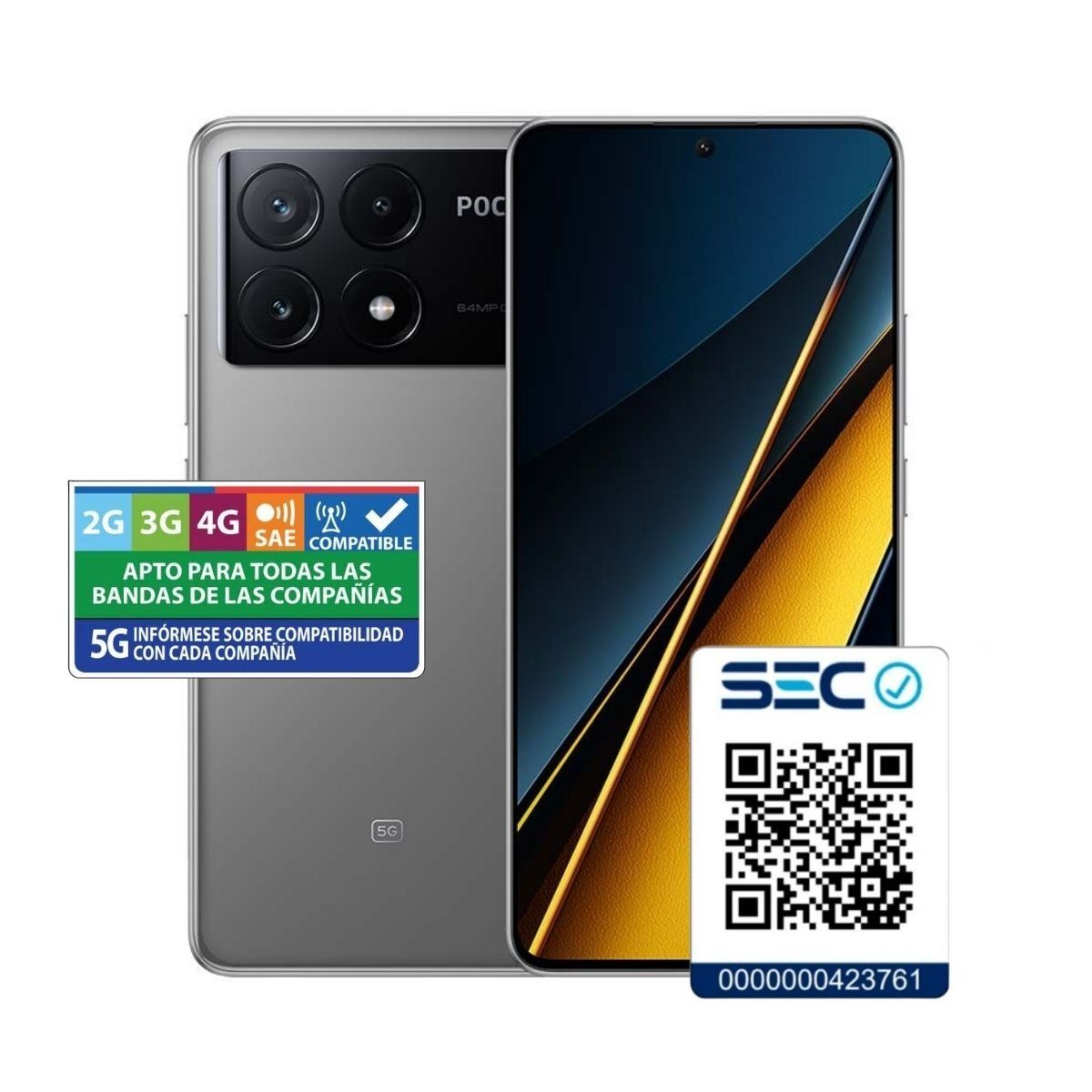 XIAOMI - Xiaomi POCO X6 PRO 5G 8GB256GB Gris