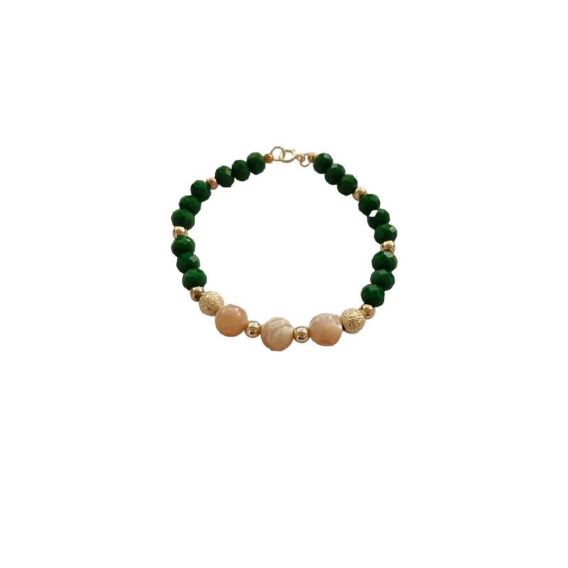 GENERICO - Pulsera elegante  Cristales Checos y Nácar.