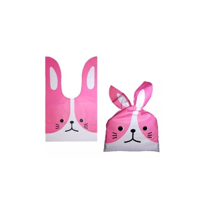 GENERICO - Pack x 10 Bolsas De Dulces Conejo Pascua Huevos Cumpleaños