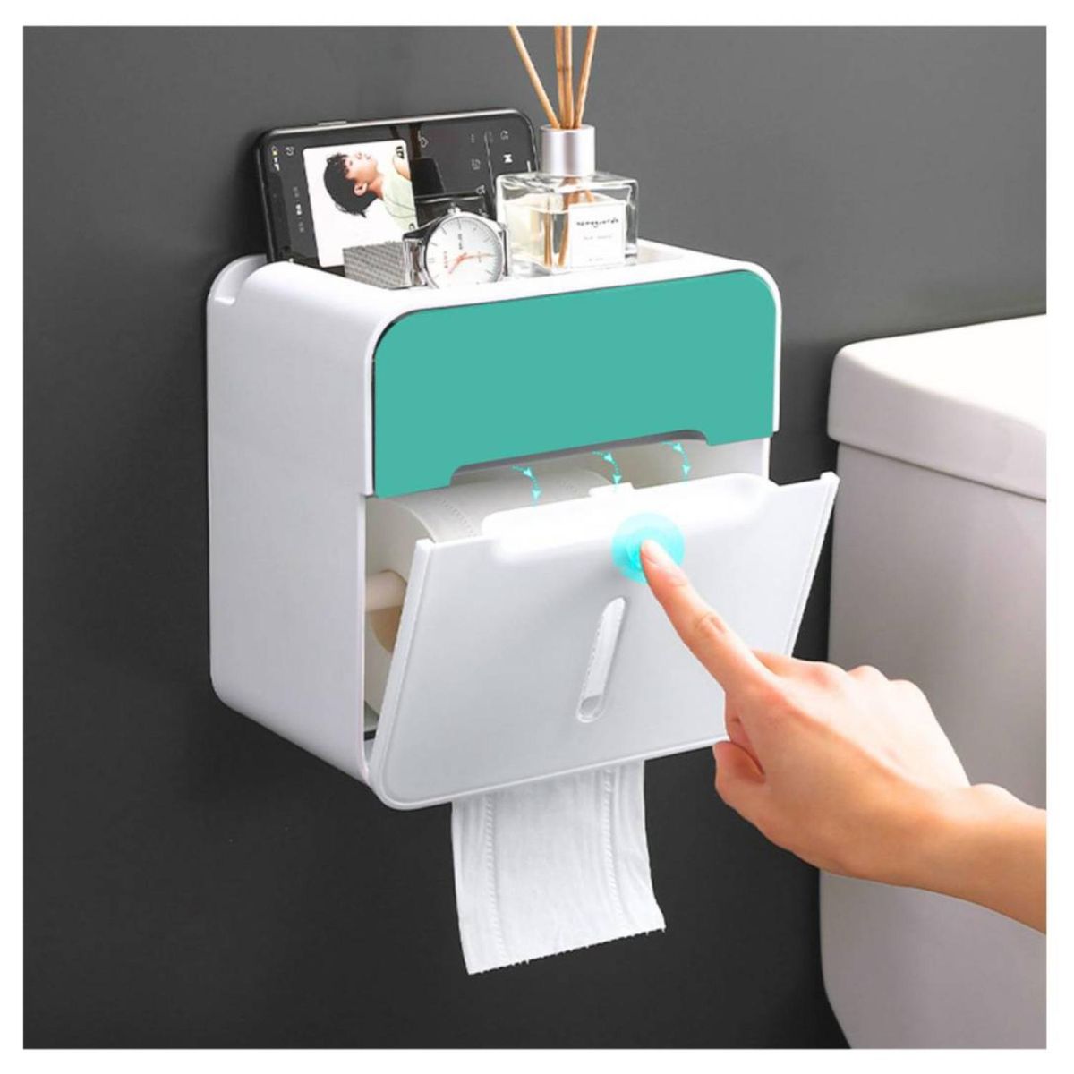 GENERICO - Dispensador Y Organizador De Papel Higienico Y Pañuelos
