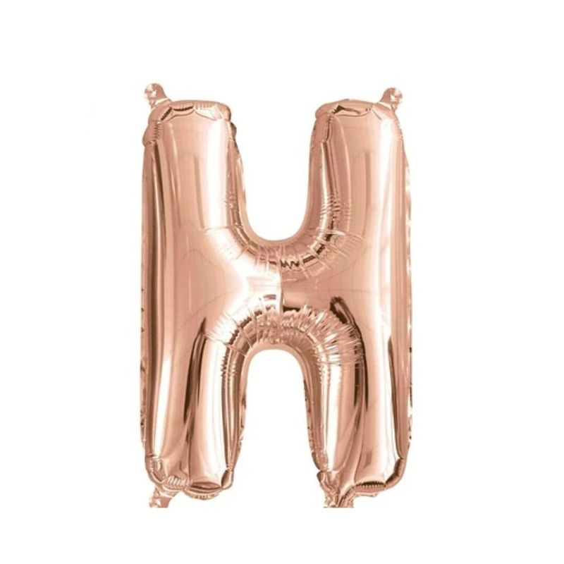 GENERICO - Globo Metalizado Letra "H" Oro Rosado 40 pulgadas
