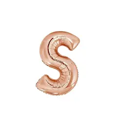 GENERICO - Globo Metalizado Letra "S" Oro Rosado 40 pulgadas