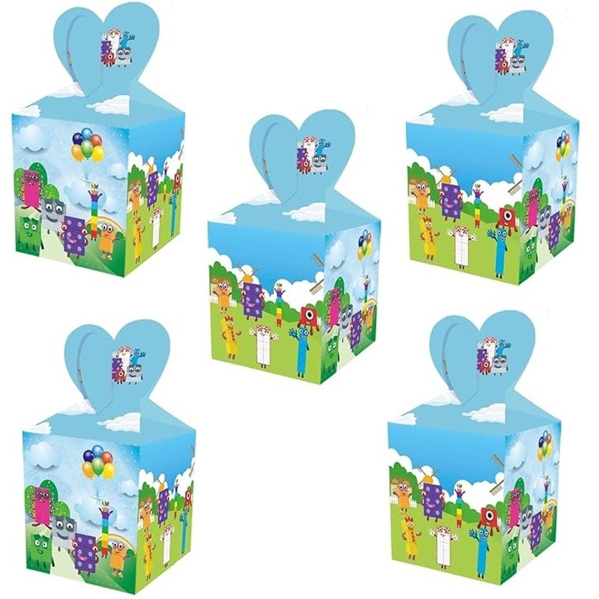 GENERICO - Cajas Cumpleaños Numberblocks 5 Unidades