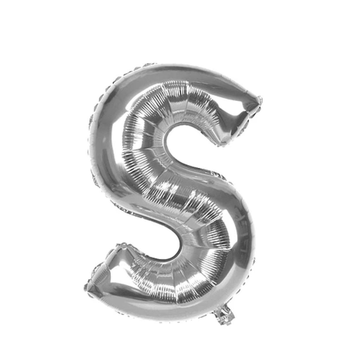 GENERICO - Globo Metalizado Letra "S" Plateado 40 pulgadas