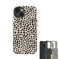 GENERICO - Funda Doble Animal Print para iPhone 15 Carcasa Leopardo
