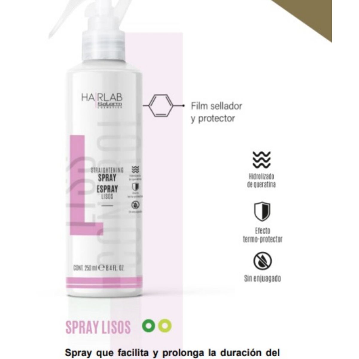 SALERM - Salerm Hairlab Spray Straightening Lisos Protector 250ml.