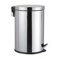 GENERICO - Basurero Papelero Pedal 20 Lts Acero Inoxidable