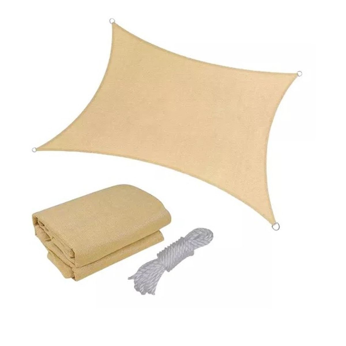 GENERICO - Toldos Vela Sombra 35x5 Mt Rectangular protección UV