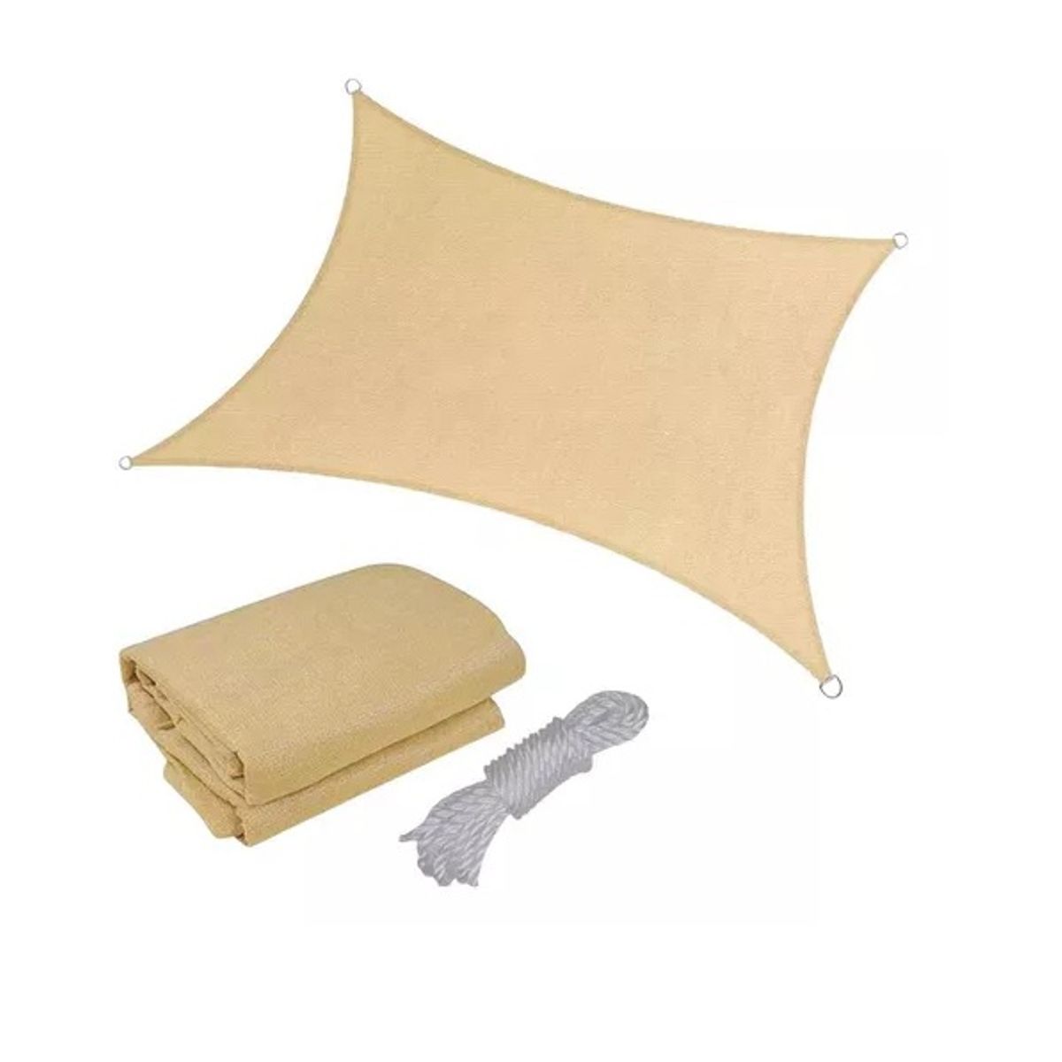 GENERICO - Toldos Vela Sombra 35x5 Mt Rectangular protección UV