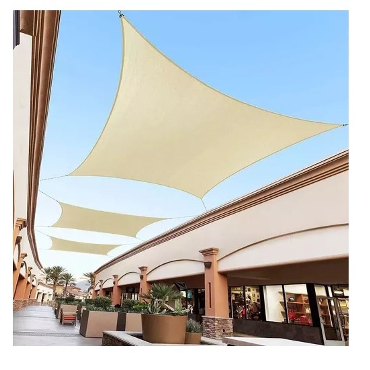 GENERICO - Toldos Vela Sombra 35x5 Mt Rectangular protección UV