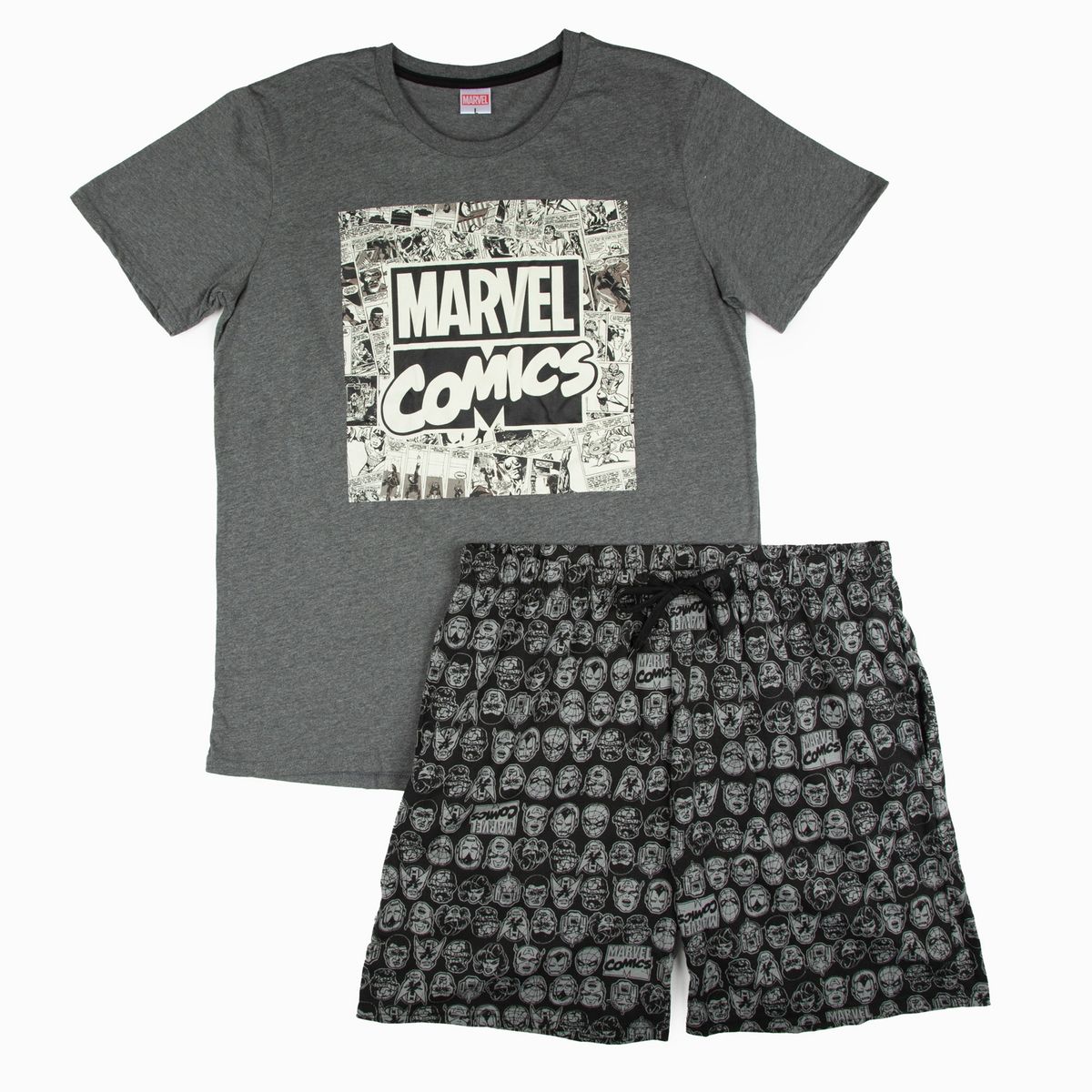 MARVEL - Pijama Hombre Comics Gris Marvel