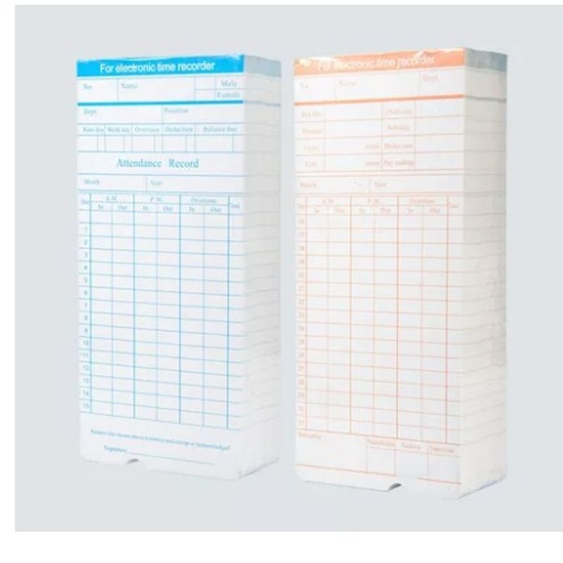 GENERICO - 100 Tarjetas Marcado Control De Asistencia SG105059