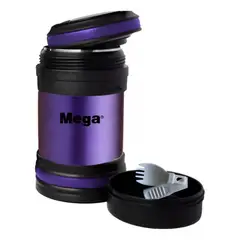 MEGA - Termo de Comida Maxx Morado 600 Ml (6 Horas Caliente) con Tenedor