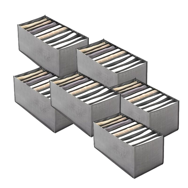 GENERICO - Pack X6 Organizador De Pantalones Caja Organizadora Closet
