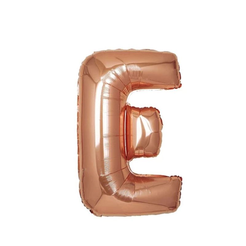 GENERICO - Globo Metalizado Letra "E" Oro Rosado 40 pulgadas