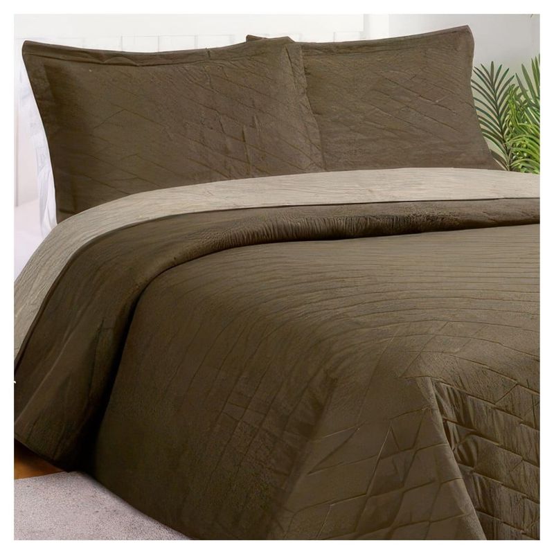 MASEL - Quilt Bicolor Masel King Cafe-Beige 250x260
