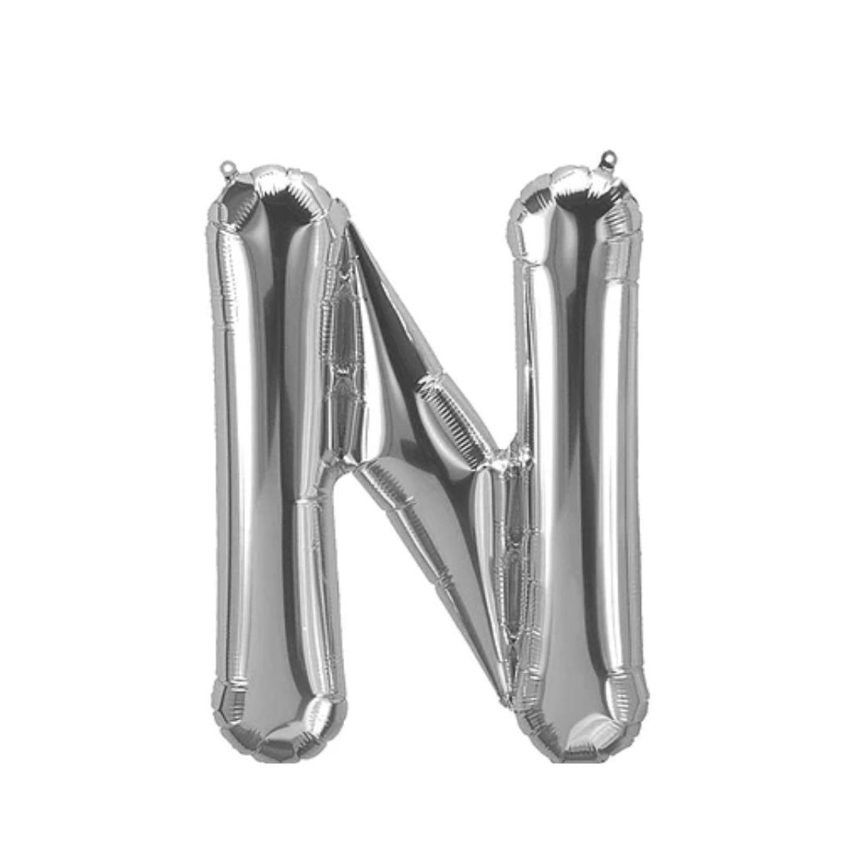 GENERICO - Globo Metalizado Letra "N" Plateado 40 Pulgadas