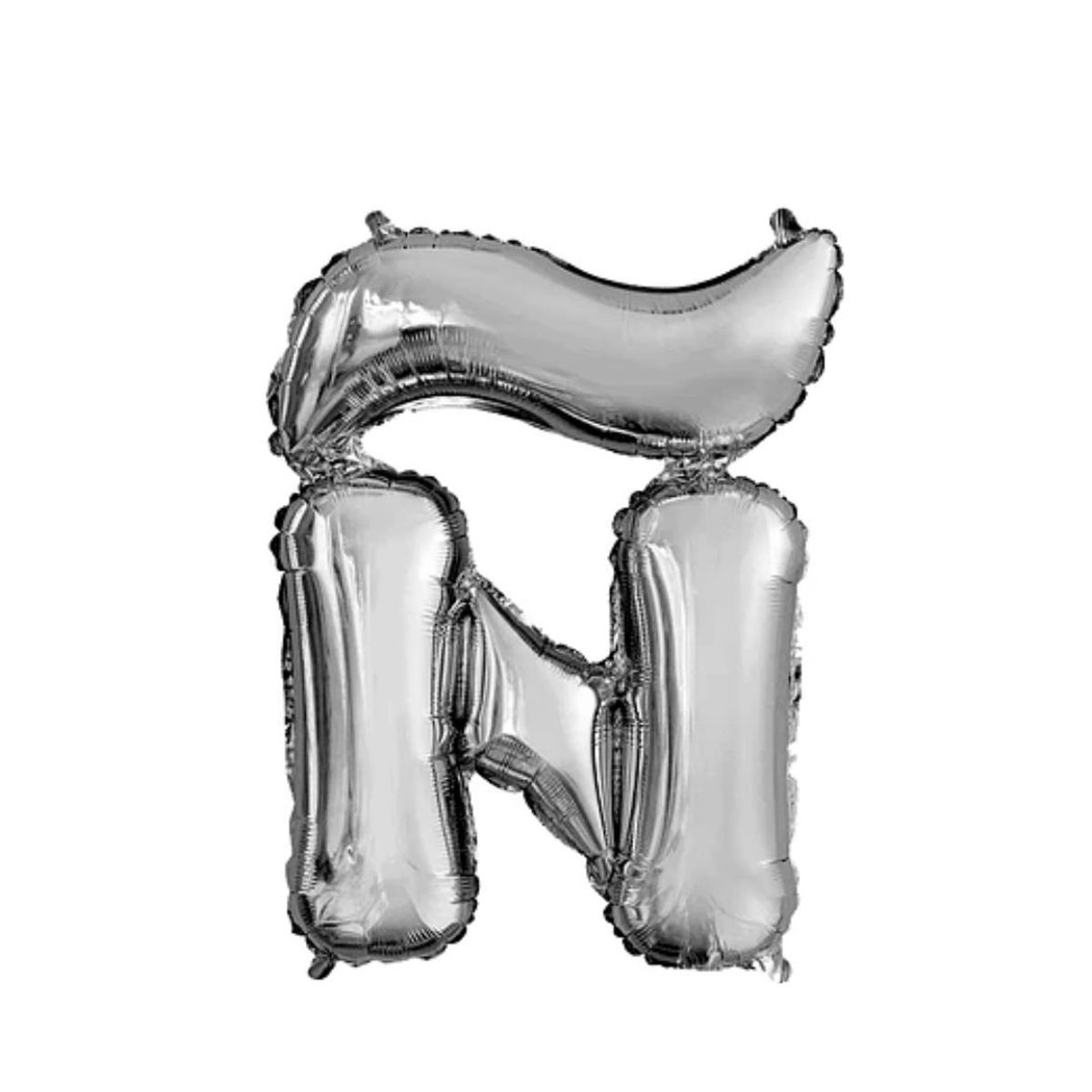 GENERICO - Globo Metalizado Letra "Ñ" Plateado 40 Pulgadas