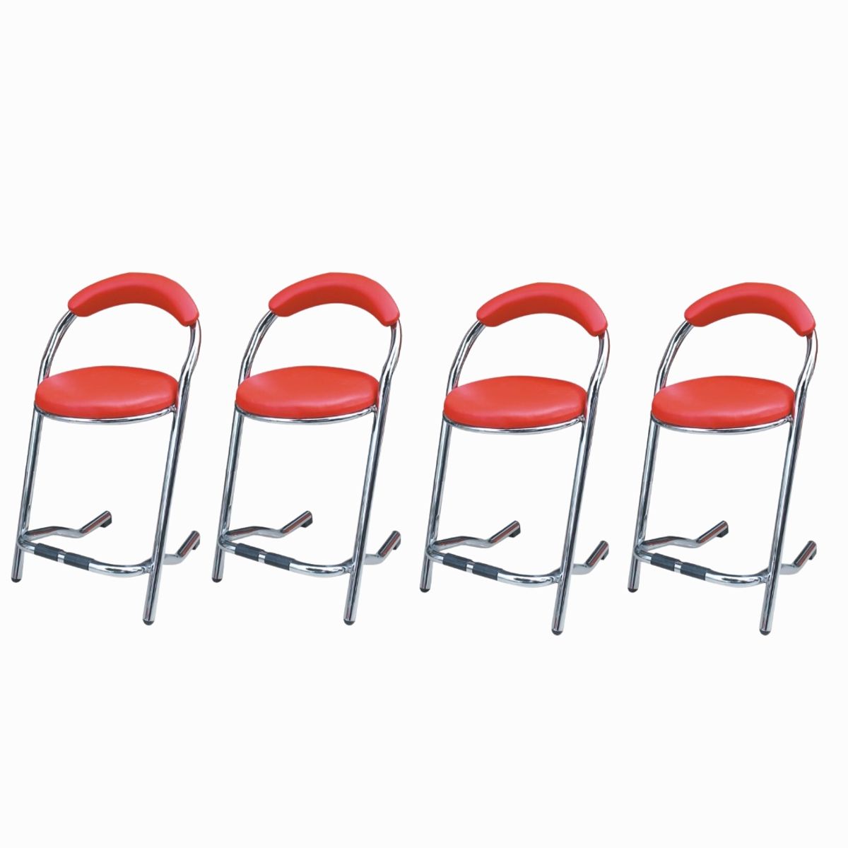 GENERICO - Silla Pack 4 Unidades Asiento Piso Metálico Taburete