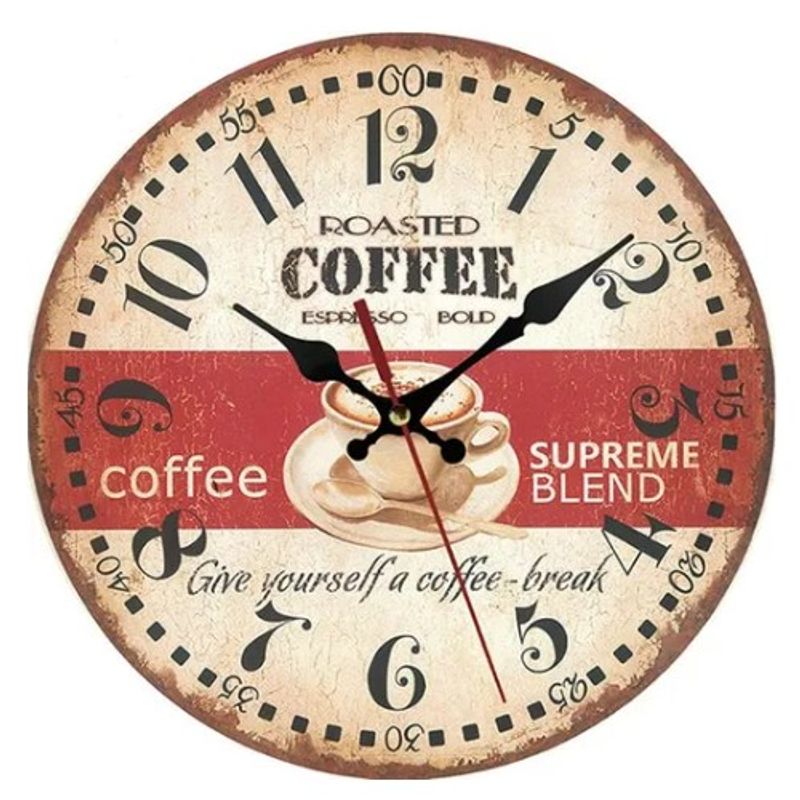 GENERICO - Reloj De Pared Análogo Rústico Vintage Romano SG105081
