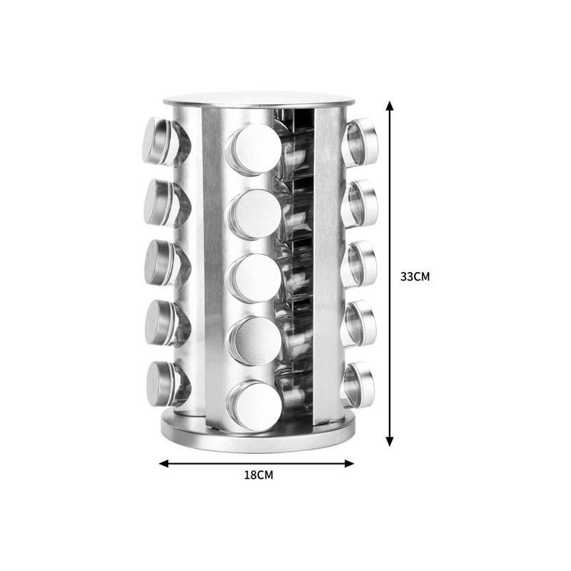 GENERICO - Pack condimentero especiero giratorio cocina 20 pc