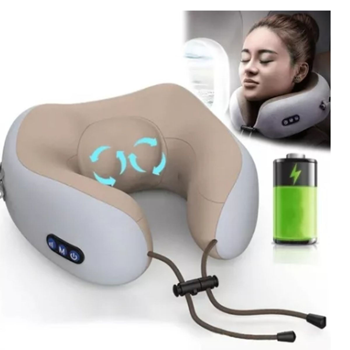 GENERICO - Masajeador Almohadón Eléctrico Cuello Cervical Relajación