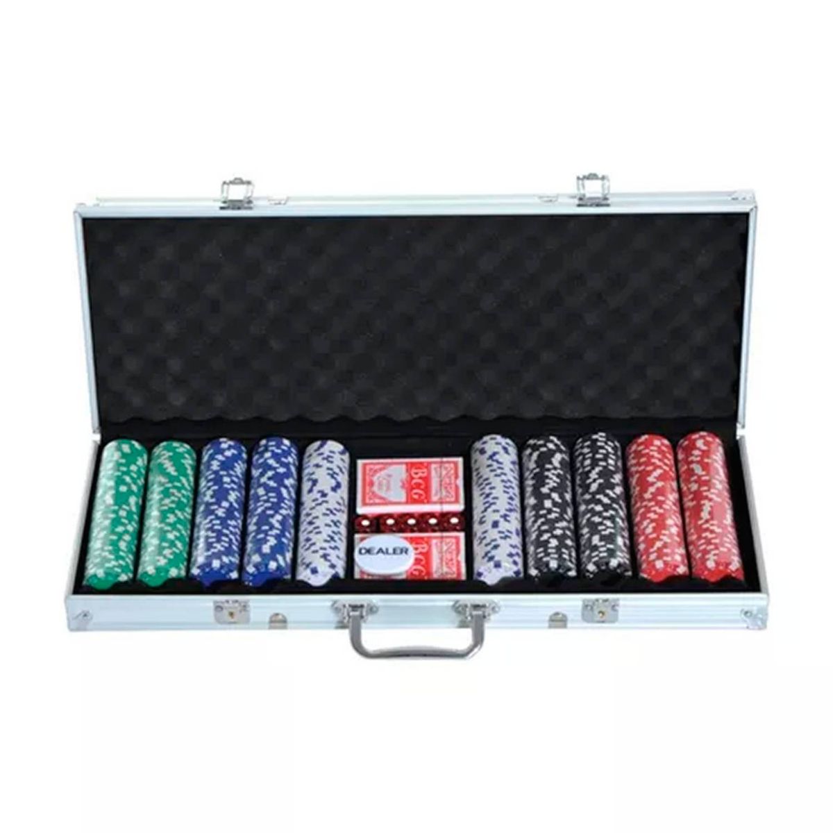 GENERICO - Set Poker Profesional 500 Fichas 11,5gr + Maleta Aluminio