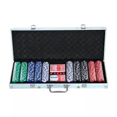 GENERICO - Set Poker Profesional 500 Fichas 11,5gr + Maleta Aluminio
